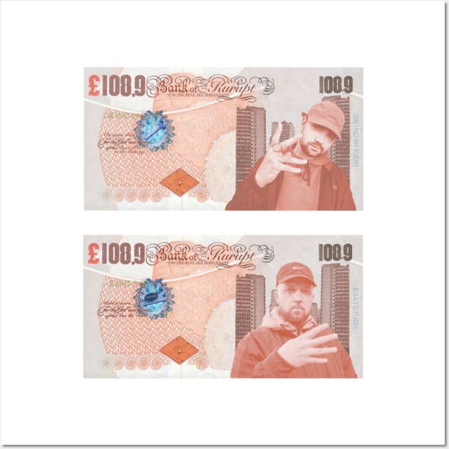 Kurupt 108.9 Tenners Grindah Beats Wall Art by JMCdesign